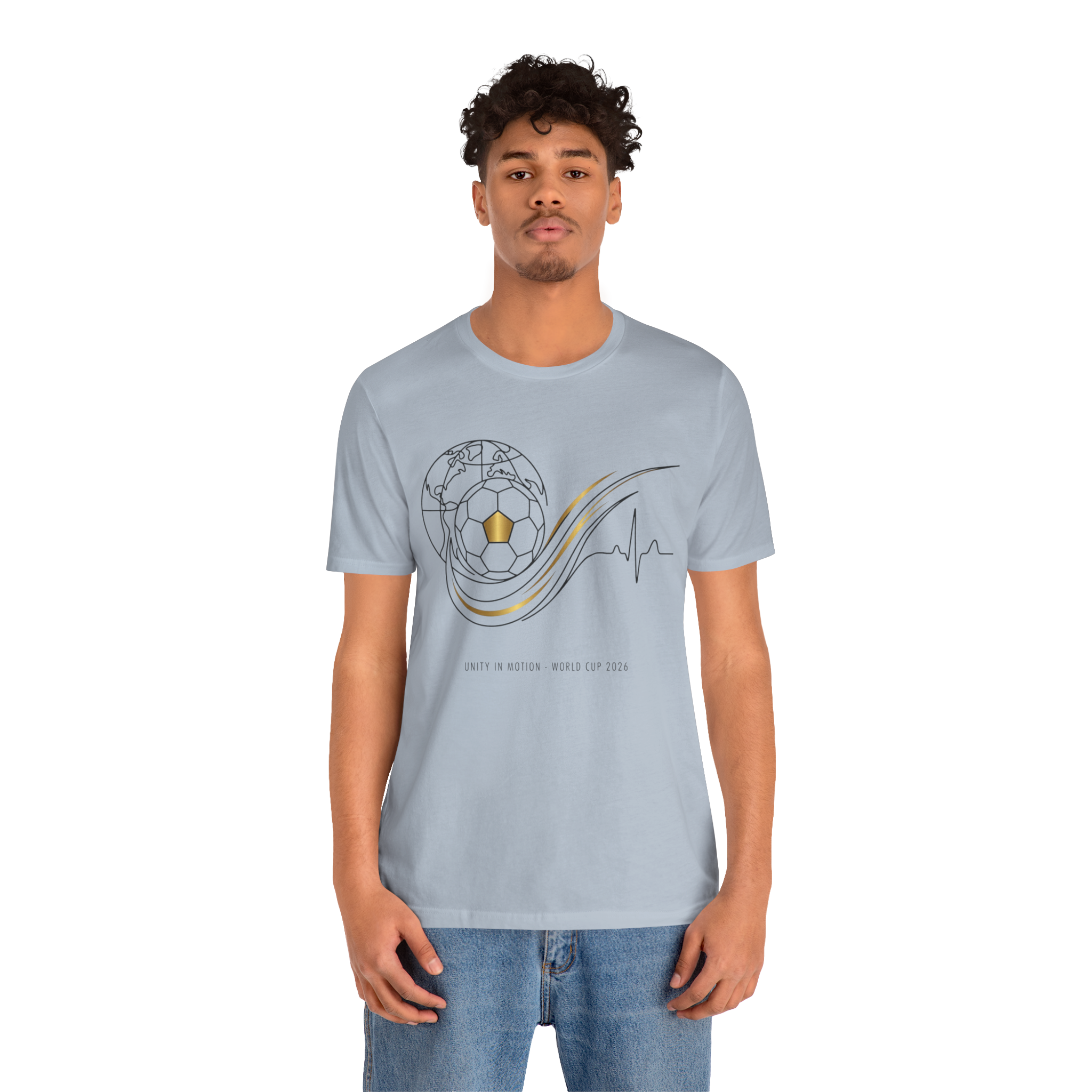 Soccer Heartbeat Wave T-Shirt | Minimal Football Pulse Tee