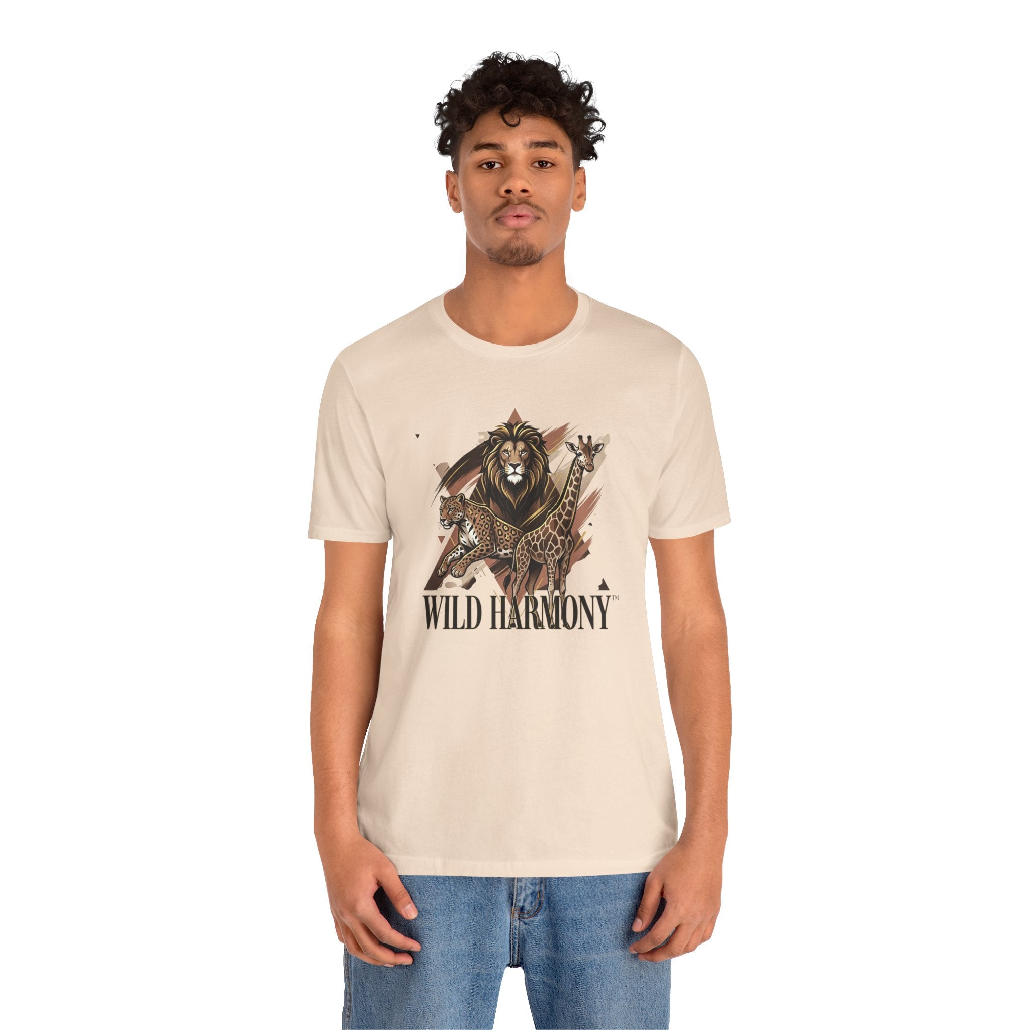 Wild Harmony High Fashion Safari Tee Geometric Lion Leopard Giraffe Shirt