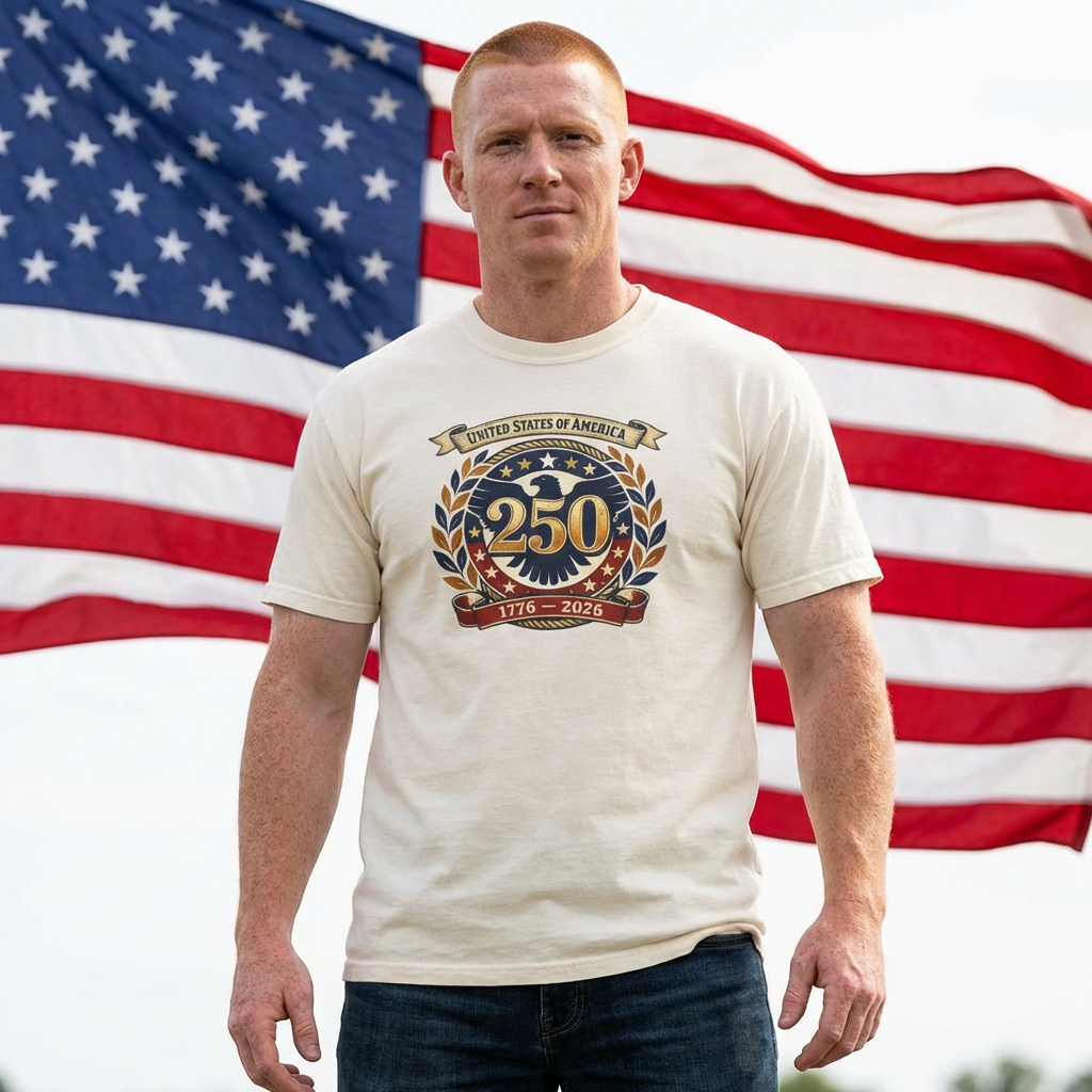 USA 250th Anniversary Tee – 1776–2026 Eagle Emblem on Comfort Colors 1717