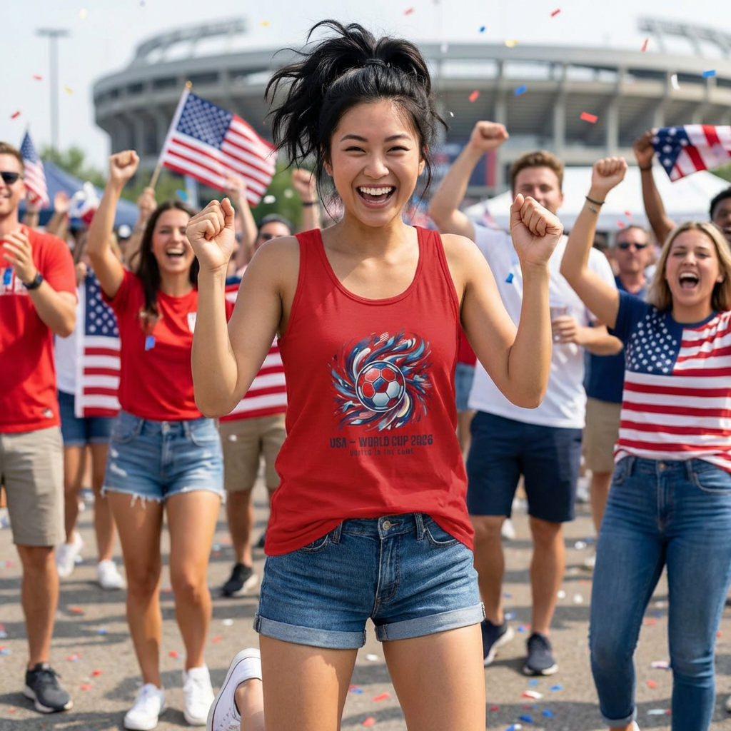 USA World Cup 2026 Soccer Ball Swirl Tank